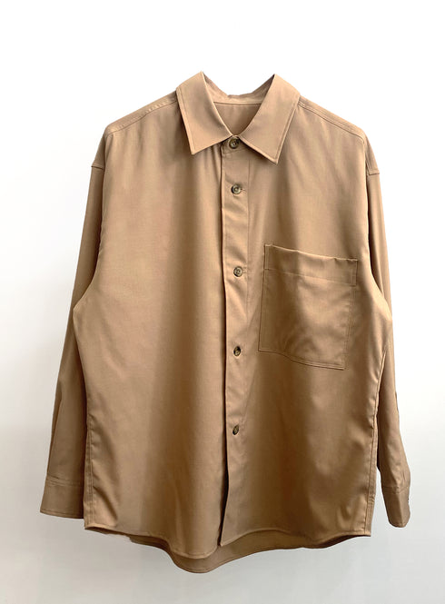 C/O. 尾州ウール ビッグシルエットシャツ/Bishu wool big silhouette shirt